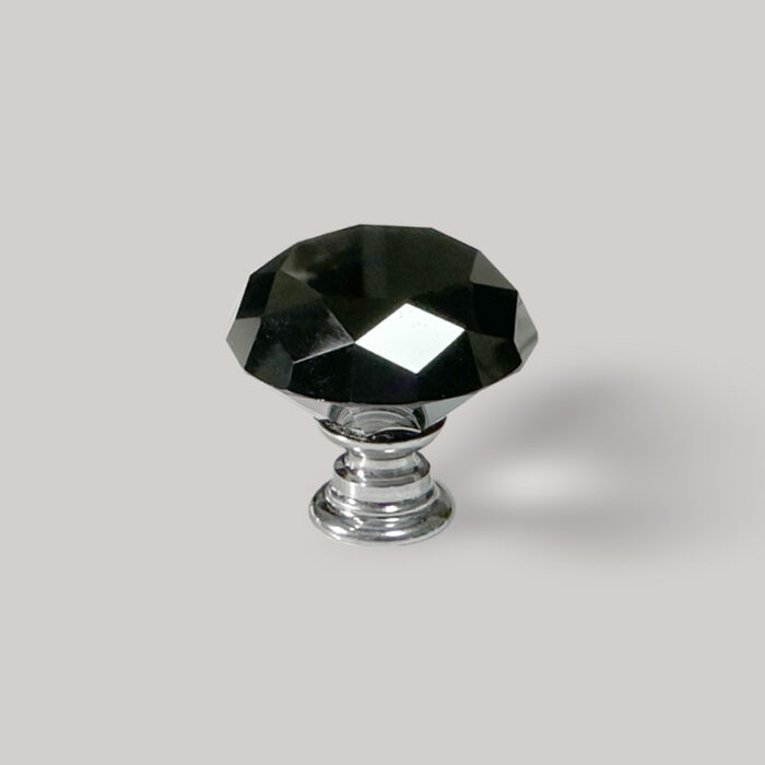 buton mobila cristal negru